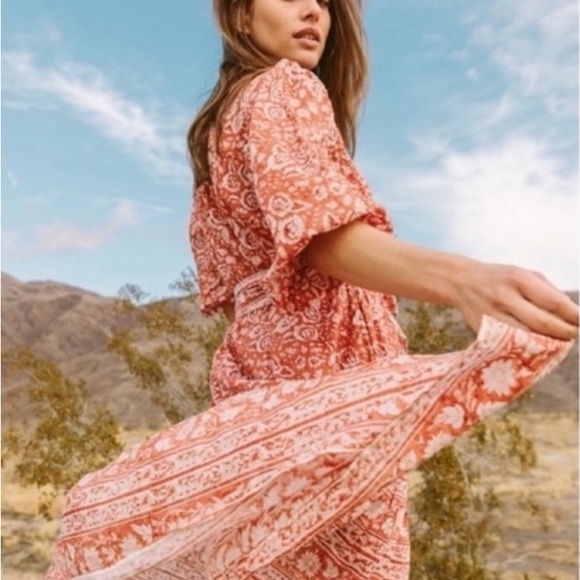 Cleobella Sara Midi Dress in terracotta NWT - Picture 6 of 7